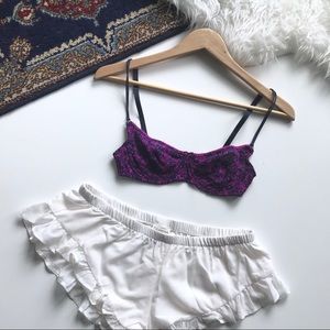 FREE PEOPLE • Intimately magenta & navy bra
